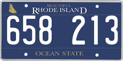 RI license plate 658213