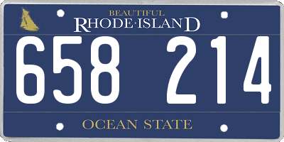 RI license plate 658214