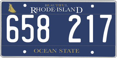 RI license plate 658217