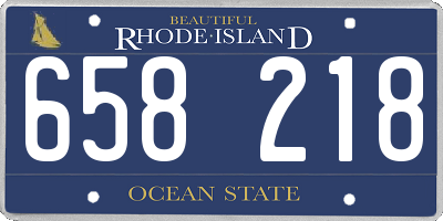 RI license plate 658218