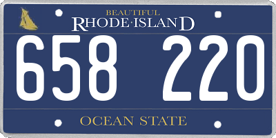 RI license plate 658220