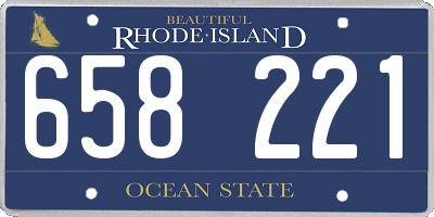 RI license plate 658221
