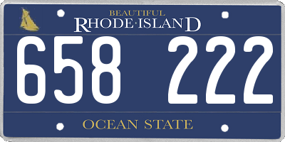 RI license plate 658222