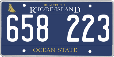 RI license plate 658223
