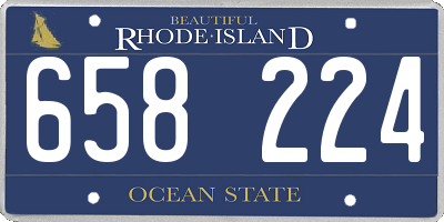 RI license plate 658224