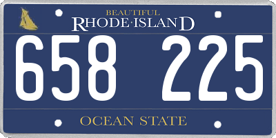 RI license plate 658225