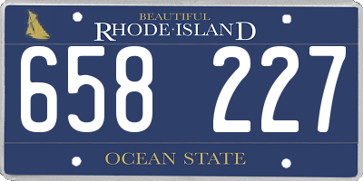RI license plate 658227