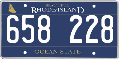 RI license plate 658228