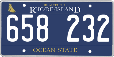 RI license plate 658232