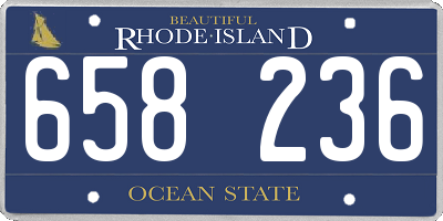 RI license plate 658236