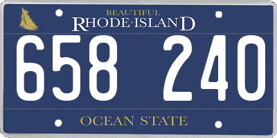 RI license plate 658240