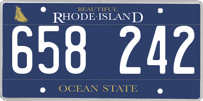 RI license plate 658242