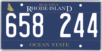 RI license plate 658244