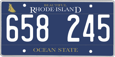 RI license plate 658245