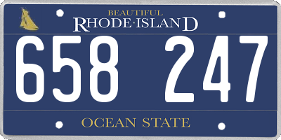 RI license plate 658247