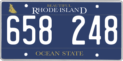 RI license plate 658248