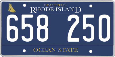 RI license plate 658250
