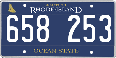 RI license plate 658253