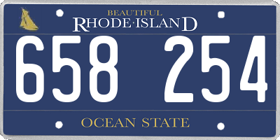 RI license plate 658254