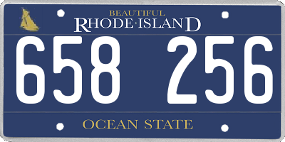 RI license plate 658256