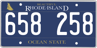 RI license plate 658258