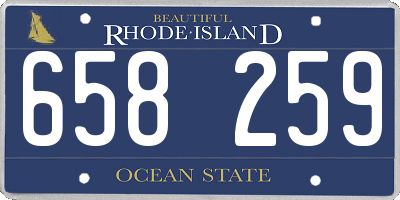 RI license plate 658259