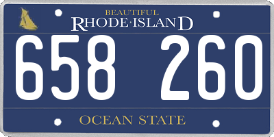 RI license plate 658260
