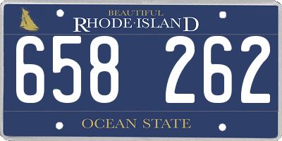 RI license plate 658262