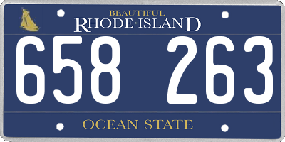 RI license plate 658263