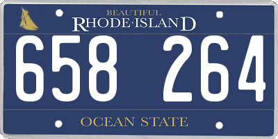 RI license plate 658264