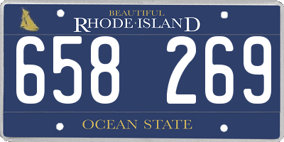 RI license plate 658269