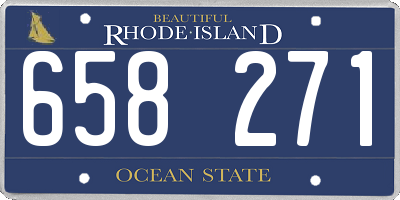 RI license plate 658271