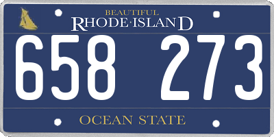 RI license plate 658273