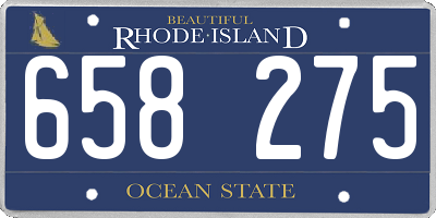RI license plate 658275