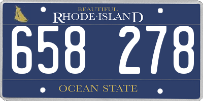 RI license plate 658278
