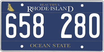 RI license plate 658280