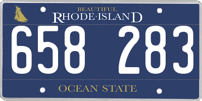 RI license plate 658283