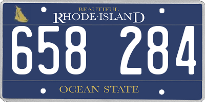 RI license plate 658284