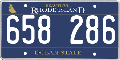 RI license plate 658286