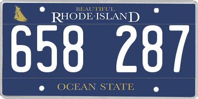 RI license plate 658287