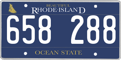 RI license plate 658288