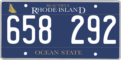 RI license plate 658292