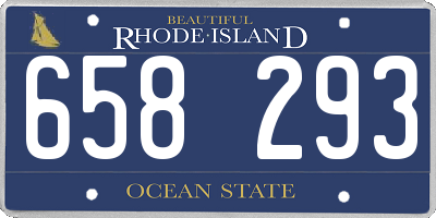 RI license plate 658293