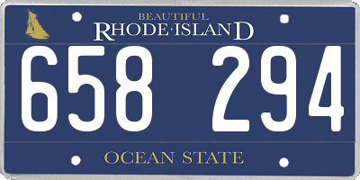 RI license plate 658294