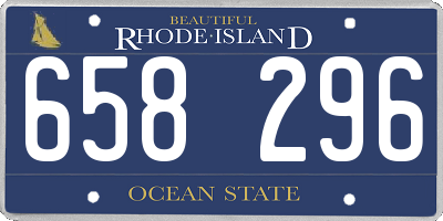 RI license plate 658296