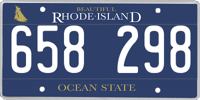 RI license plate 658298