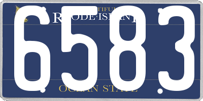 RI license plate 6583