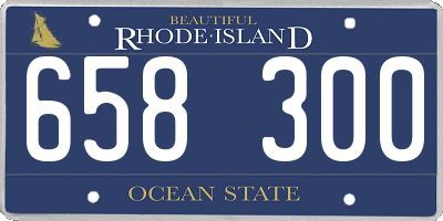 RI license plate 658300
