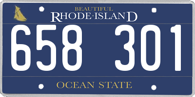RI license plate 658301