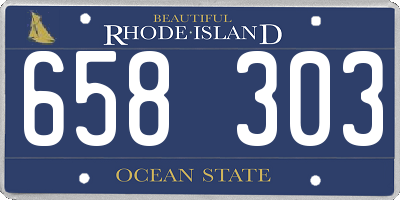 RI license plate 658303
